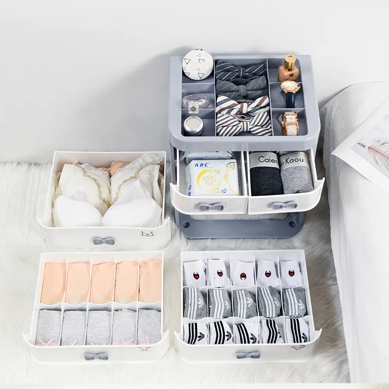 Новый шкаф для хранения нижнего белья органайзер одежды ящик пластиковая