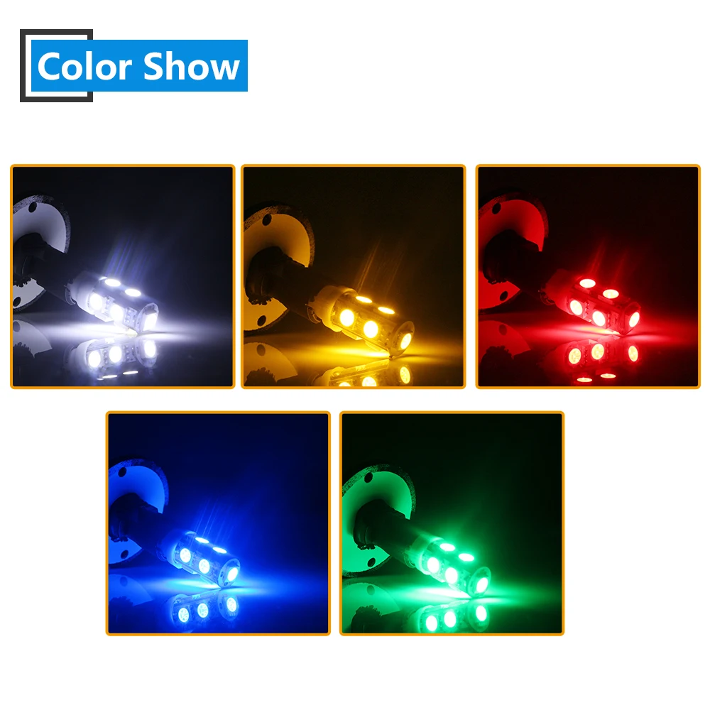 100 шт. светодиодные лампы 24 В DC W5W 194 T10 5050 9 SMD | Автомобили и мотоциклы