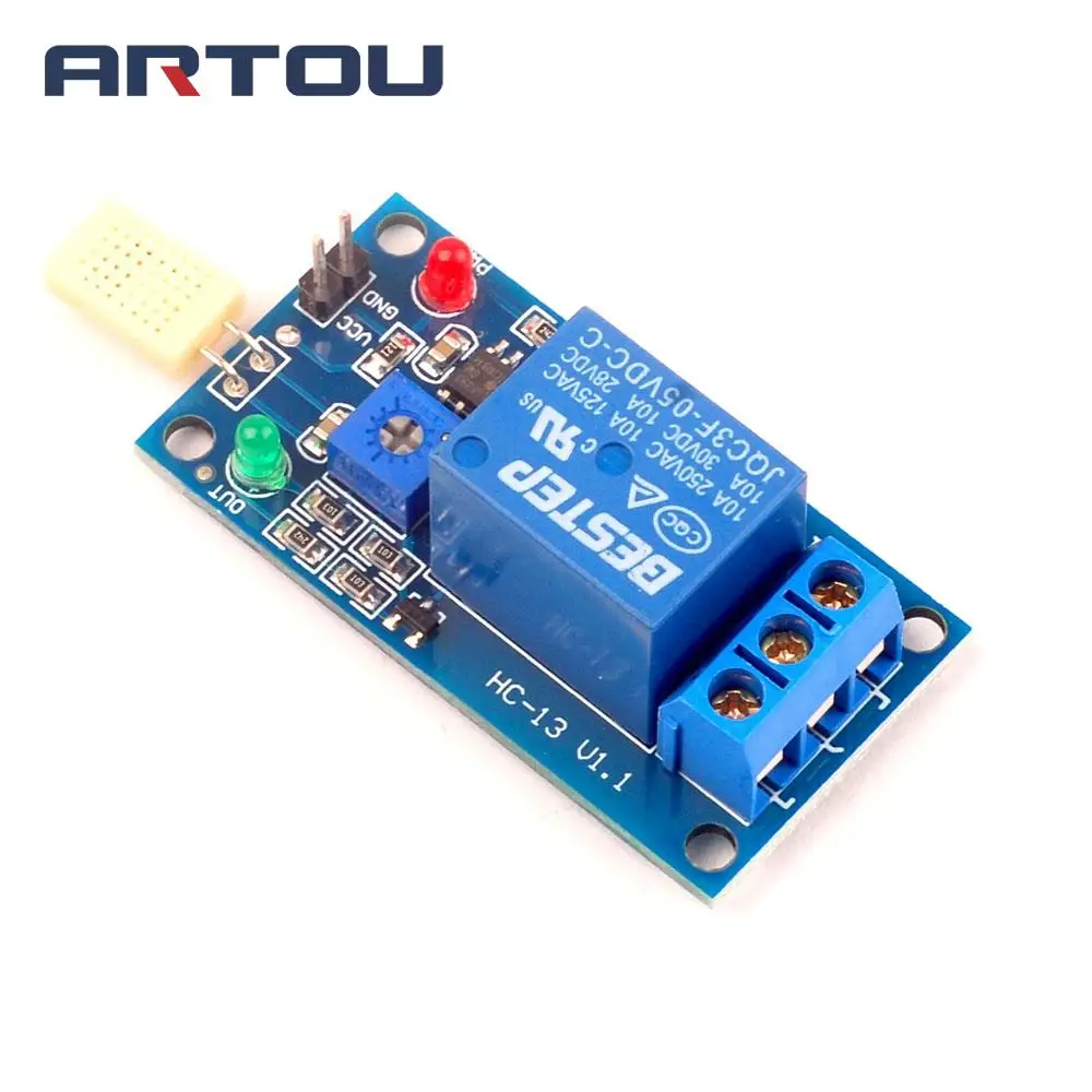 1 канальный релейный модуль переключателя датчика влажности 5 В 12 постоянного