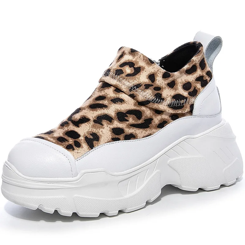 RASMEUP/женские кроссовки из натуральной кожи с леопардовым принтом коллекция 2019