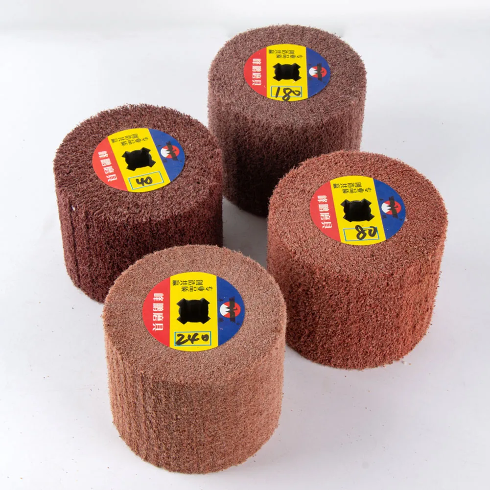 1Pc Non-woven Wire Drawing Polishing Wheel Nylon Round Brush Scouring Pad buffing wheel For metal deburring derust | Инструменты