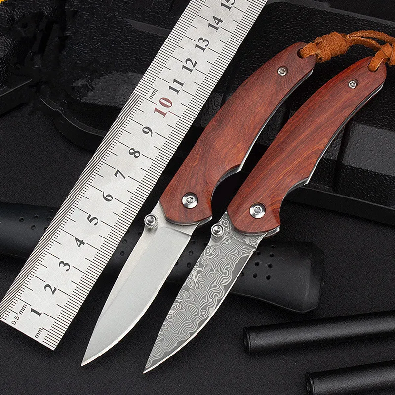 

EDC Outdoor Folding Knife Damascus Folding Knife Mini Knife Pocket Knife Camping Outdoor Folding Knife Portable Pocket Knife