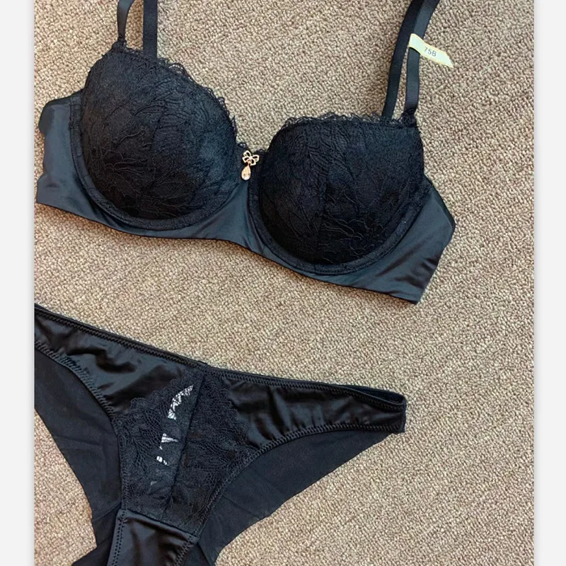 Бюстгальтер пуш ап + трусы женские кружевные 6 цветов размер в ассортименте 2
