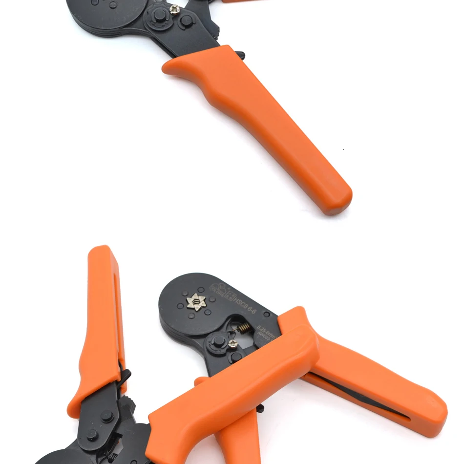 6-6 0.25-6mm 23-10AWG Hexagon& 10S 0.25-10mm 23-7AWG Quadrilateral Tube Bootlace Terminal Crimping Pliers Crimp Hand Tools HSC8