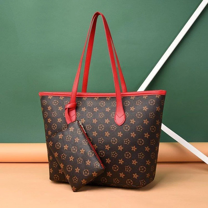

2 in 1 Shoulder Bags for Women PU Tote Bags Casual Shopping Bags Female Handbags Travel hand bags for girls Message bags 2021