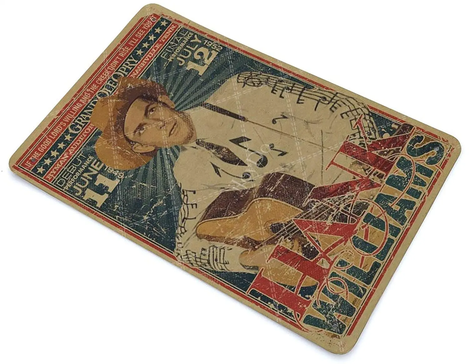 IJoyDo Хэнк Уильямс кантри Ретро жестяной знак металлический винтажная табличка