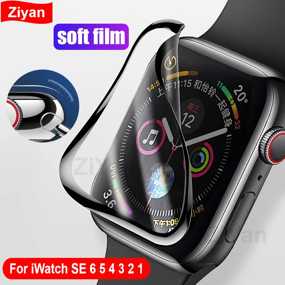 Водонепроницаемая защитная пленка 3D для Apple Watch чехол 7 SE 6 5 4 41 мм 45 44 42 не
