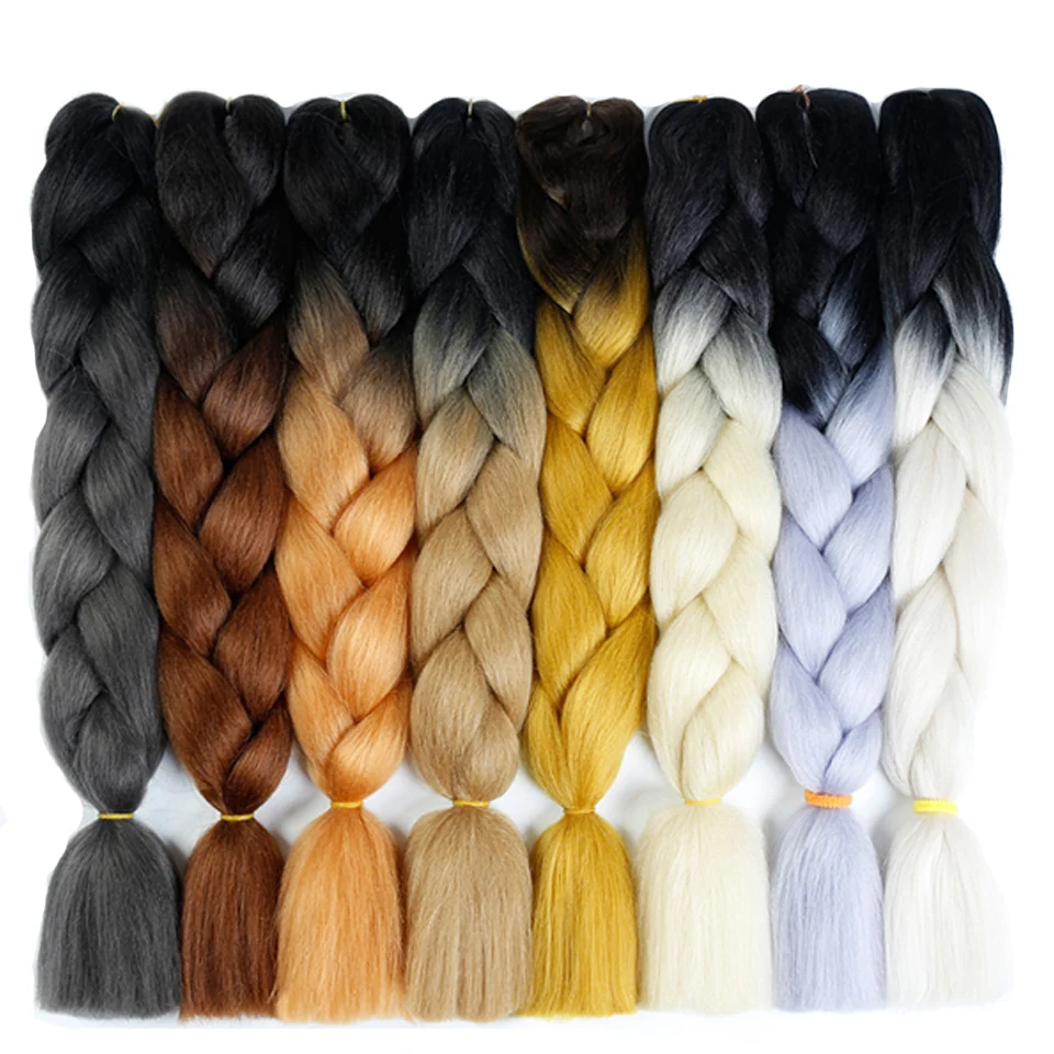 Косички с Омбре косички для наращивания волос 100 г/упак. 24 дюйма розовые