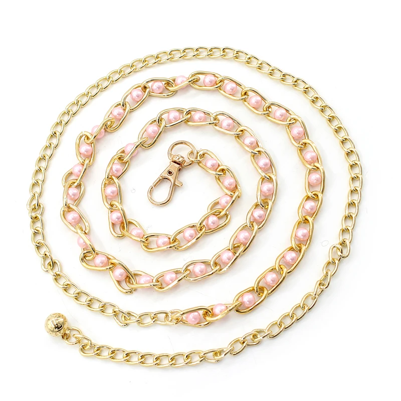

Fashion Imitation Pearl Beads Thin Waist Chain Belt Women Waistband Strap Dress Accessories 9 Colors