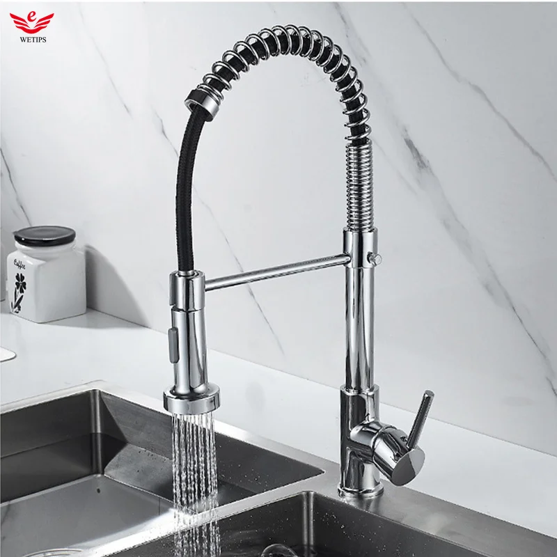 

Wetips Kitchen Spring Faucet Sink Faucet Household Single Handle Washbasin Mixer Grifo Lavabo 360 Swivel Spout Kitchen Faucets