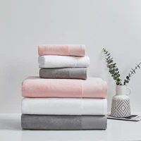 simple solid color soft cozy cotton face bath towel super absorbent quick drying five star hotel high end towel