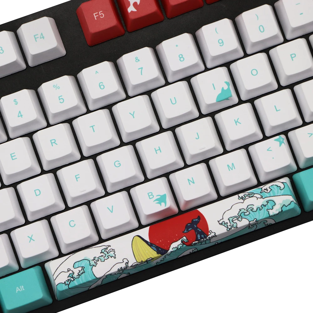 Пятисторонний краситель PBT Keycap 108 клавиш OEM профильные колпачки для diy Gk61 gh60 TKL87