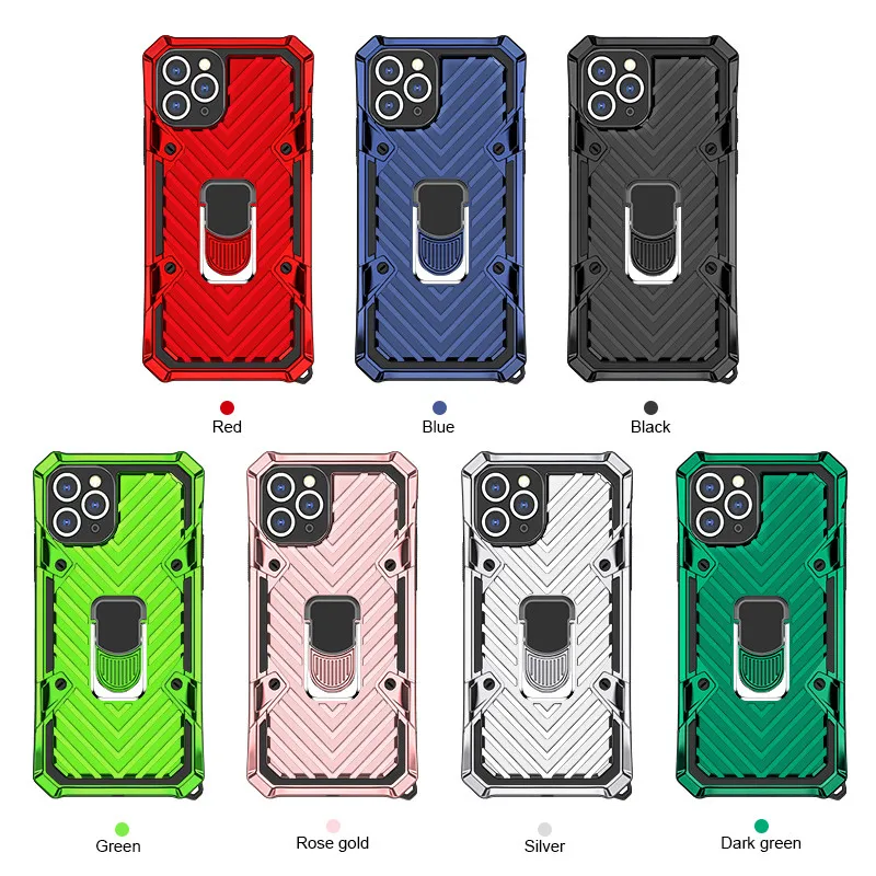 

Anti Shock Proof lightning Case For Iphone 6 7 8 Plus X XS MAX XR 11 Pro Max Phone Case PC+Silicone Iron Man Kickstand Cover