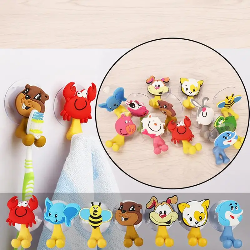 1PC z04 Lovely Creative Wall-Mounted Toothpaste Home Supplies q5 Sucker Products 12Styles Holder |