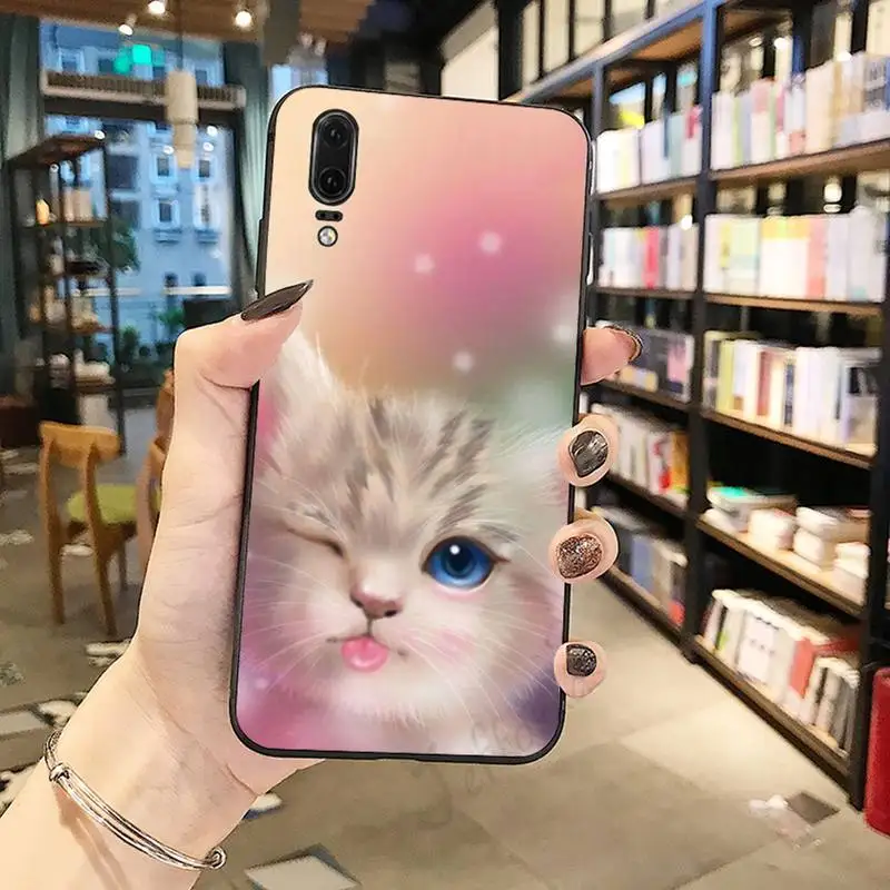 

Cat Cartoon cute pets Animal high quality Phone Case shell For Huawei honor Mate P 10 20 30 40 Pro 10i 9 10 20 8 x Lite