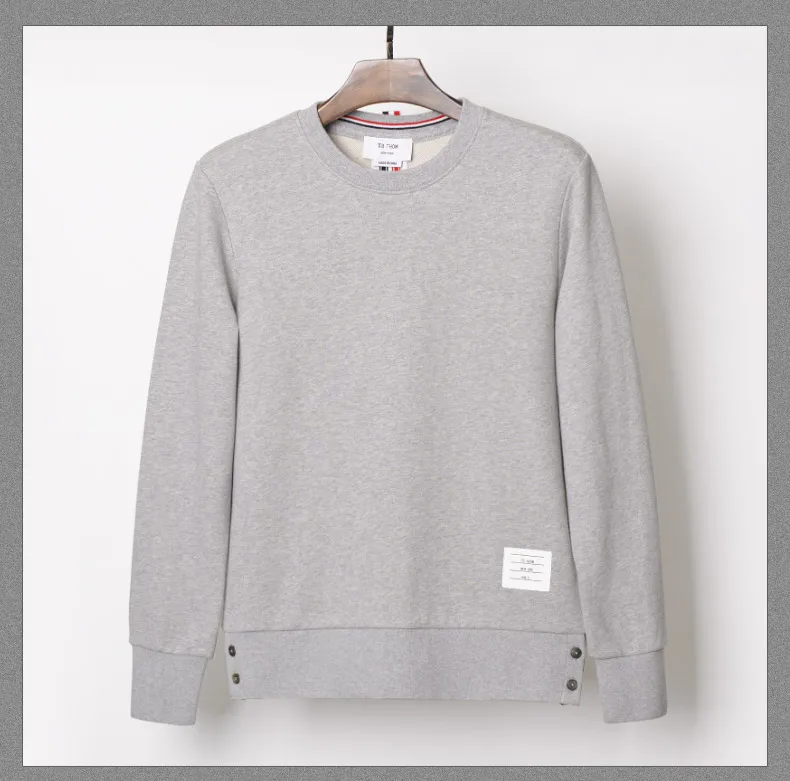 

2021 Fashion TB Brand Spring Autumn hooded Clothing Cotton jacket Men Women Sweatshirts O-Neck Slim Casual Sportswear Coat