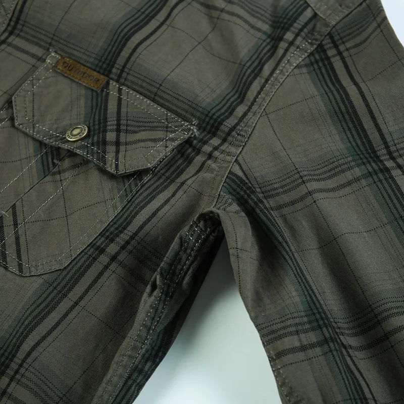 

New Fad 100% Cotton Plaid Shirt Men Casual Oversized High Quality Spring Shirts for Men Vogue Button Up Pocket Men's Shirts