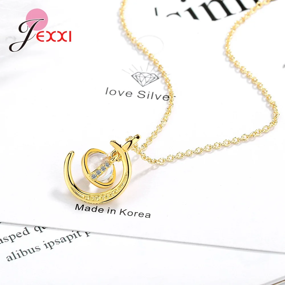 Женское Ожерелье с кулоном из серебра 925 пробы белого золота | Украшения и