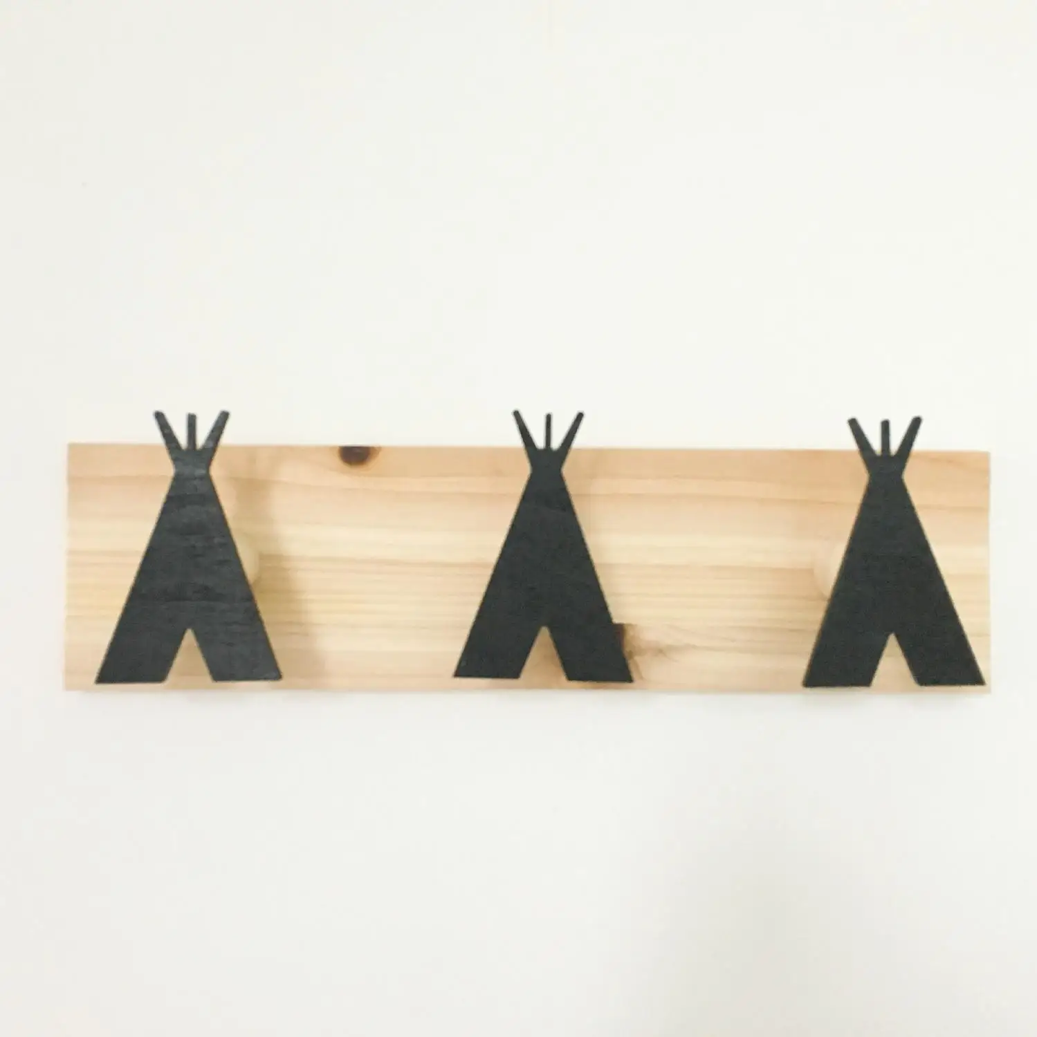 

Cute wooden tent hook rail for kids room wall decorate ECO hanger hook for kids room