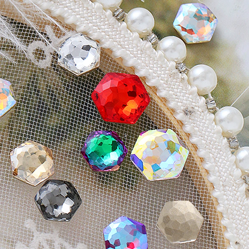 Новинка высокое качество шестиугольник K9 с кристаллами стразы сделай сам одежда