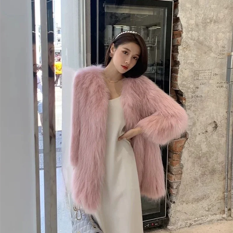 

Fur Coat Faux Fur Coat Jacket Women Women's Winter Coats 2021 Female Coat Winter Solid Fashion Natural Mink Fur Coat Plus Velvet