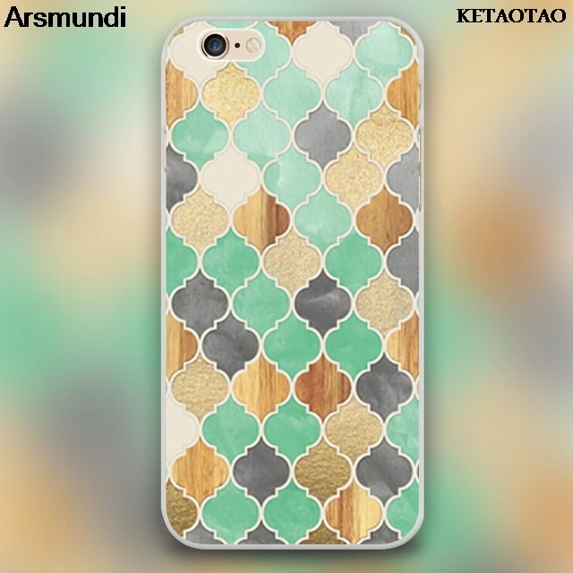 KETAOTAO уголь мятный деревянный и марокканский телефонные чехлы для iPhone 4S 5C 5S 6S 7 8 Plus