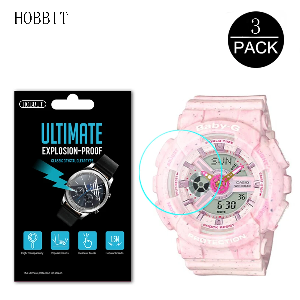 Водостойкая пленка для часов Casio 5H 3 шт. защита экрана от царапин BA 110SC 2APR 4APR 7APR 2/4APRH