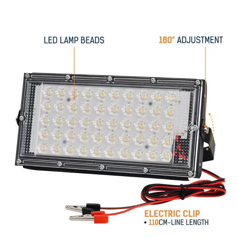 

Y5JC LED Floodlight Spotlight 50W Wall Washer Lamp Reflector IP65 Waterproof Lighting Garden RGB Flood Light AC12V