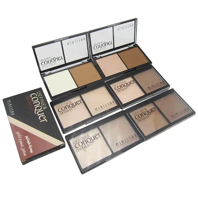 2 цвета матовый порошок Хайлайтер с эффектом загара палитра Набор Пудра для