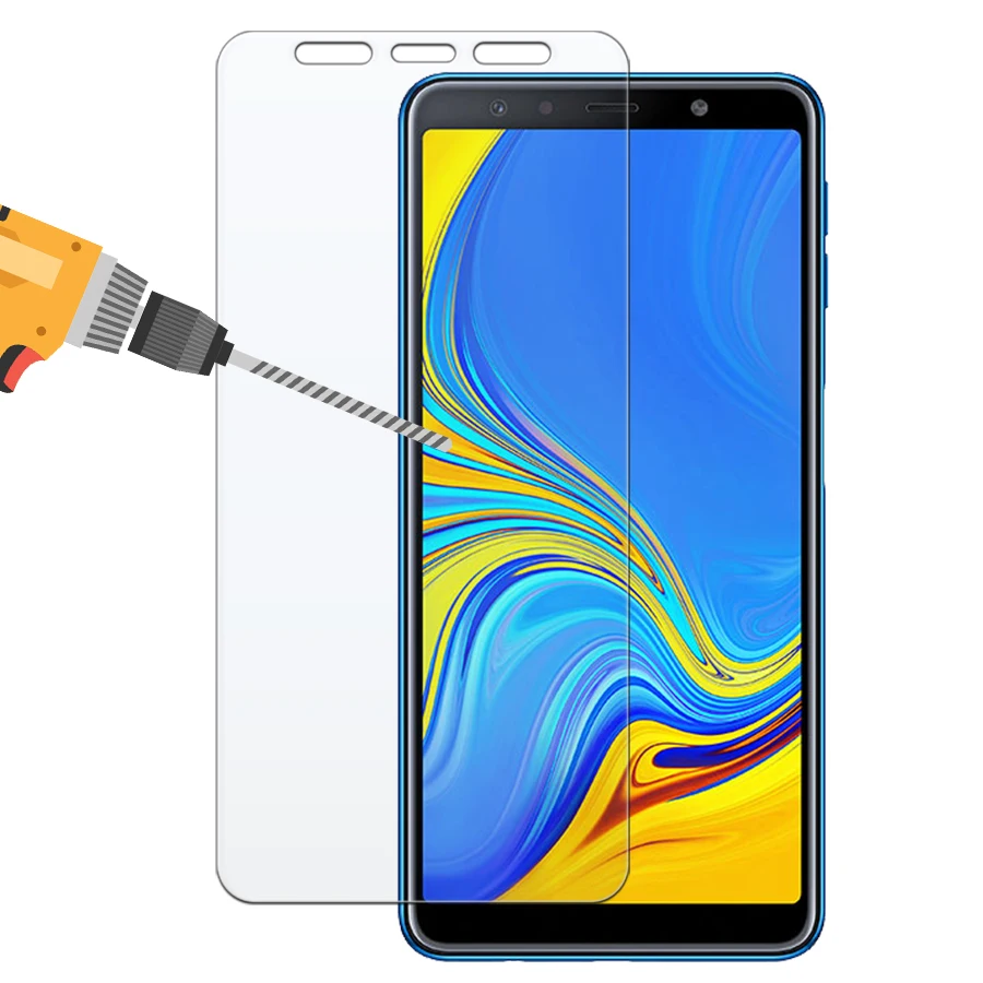 Защитное стекло для Samsung galaxy a 7 2018 a7 пленка защиты экрана 7a a72018 galaxya7 закаленное