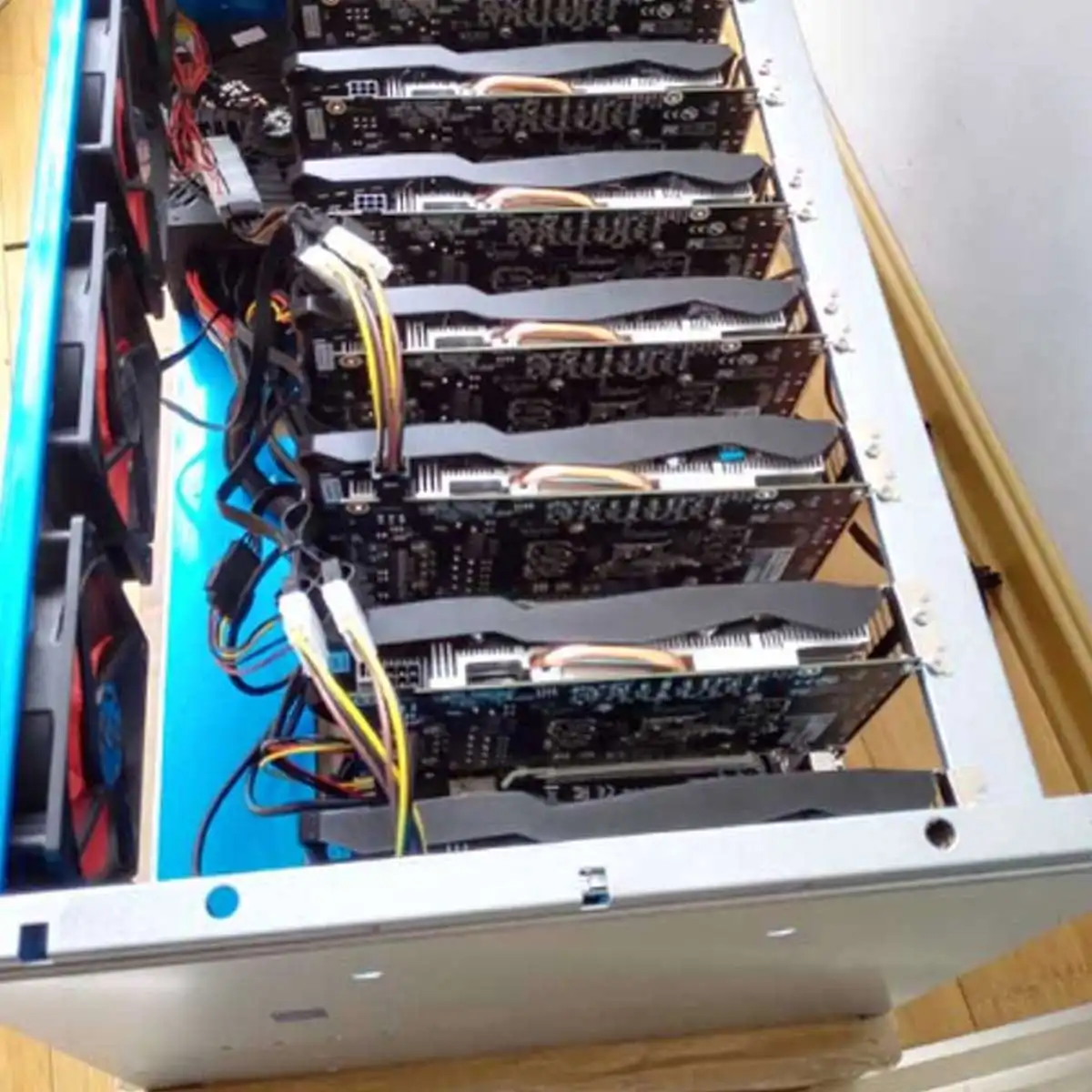 Рамка с открытым воздухом, 8 GPU, 4 вентилятора, чехол с открытым воздухом для компьютера, металлический чехол с рамкой для 8 GPU, ETH, BTC, ZEC, эфириум