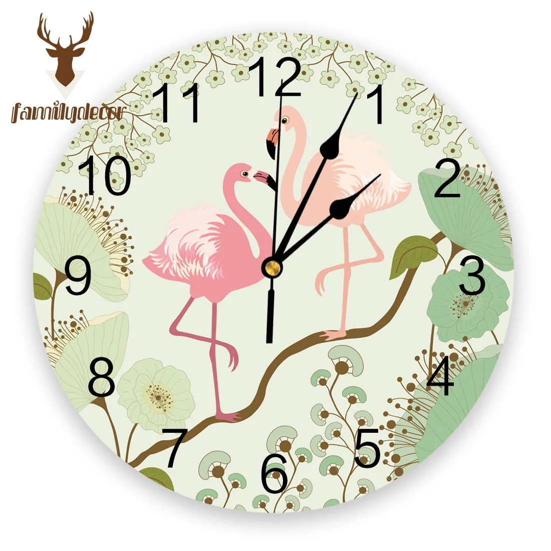 Скандинавские Фламинго ПВХ настенные часы современный дизайн домашний Декор