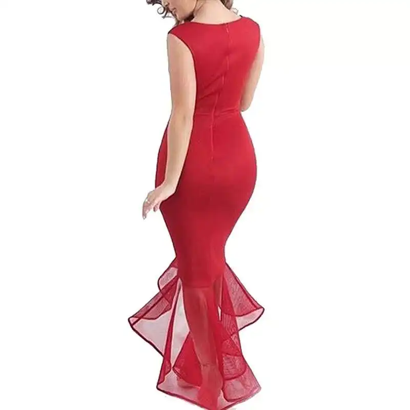 Женское платье макси без рукавов облегающее вечернее вечерние платья милое