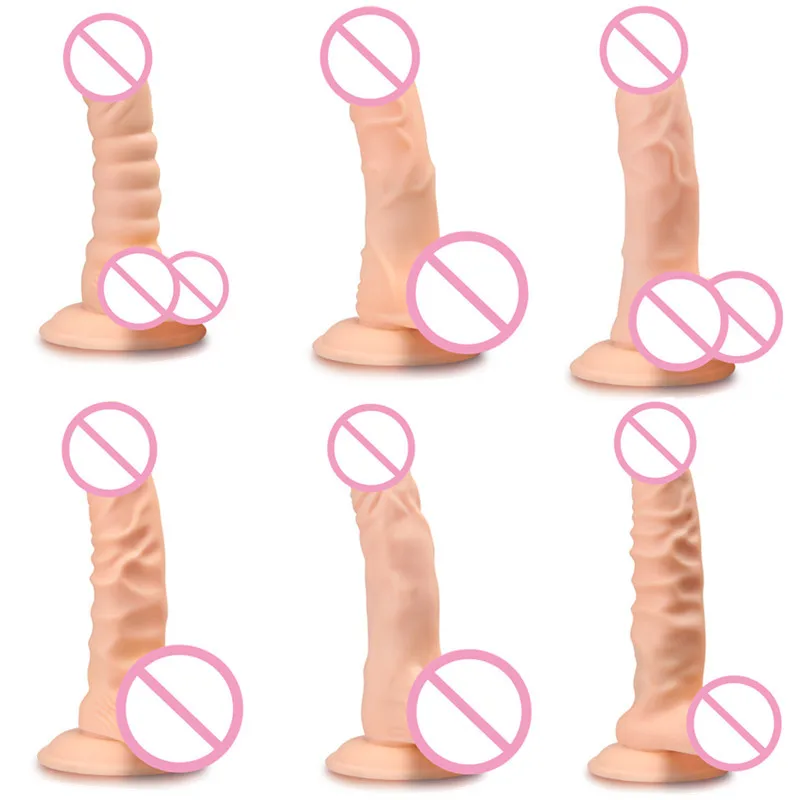Мягкий фаллоимитатор из толстого силикона с присоской искусственный член