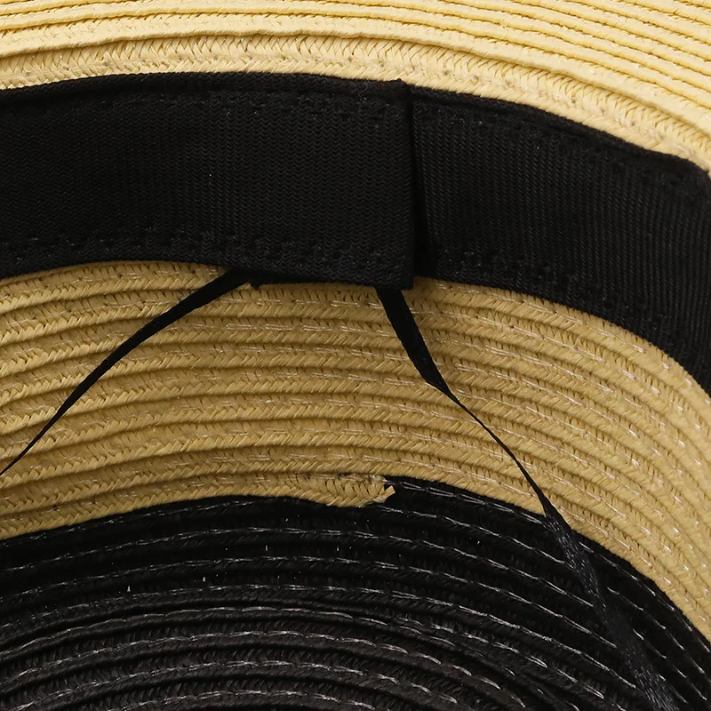

Sunhats for women straw hats broad-sided women's summer hats stripe flat beach caps hat