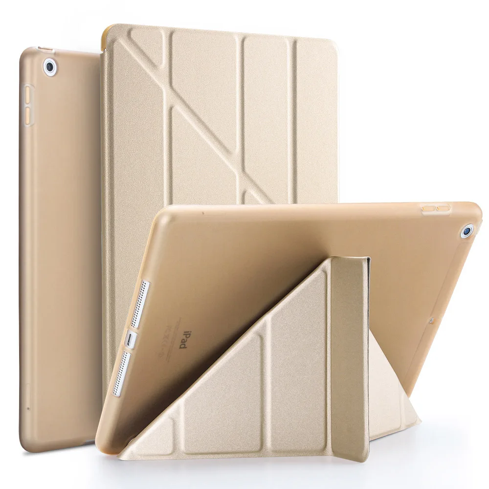 Gold-1 Чехол для ipad pro 12,9 чехол, GOLP pu кожаный смарт-чехол Мягкий ТПУ задний флип-чехол для ipad pro 12,9 дюйма - Цвет: Gold-1