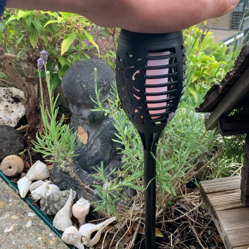 

New 6 Pcs LED Solar Flame Light Lamp Waterproof Garden Decoration Landscape Lawn Lamp Path Lighting Torch Outdoor