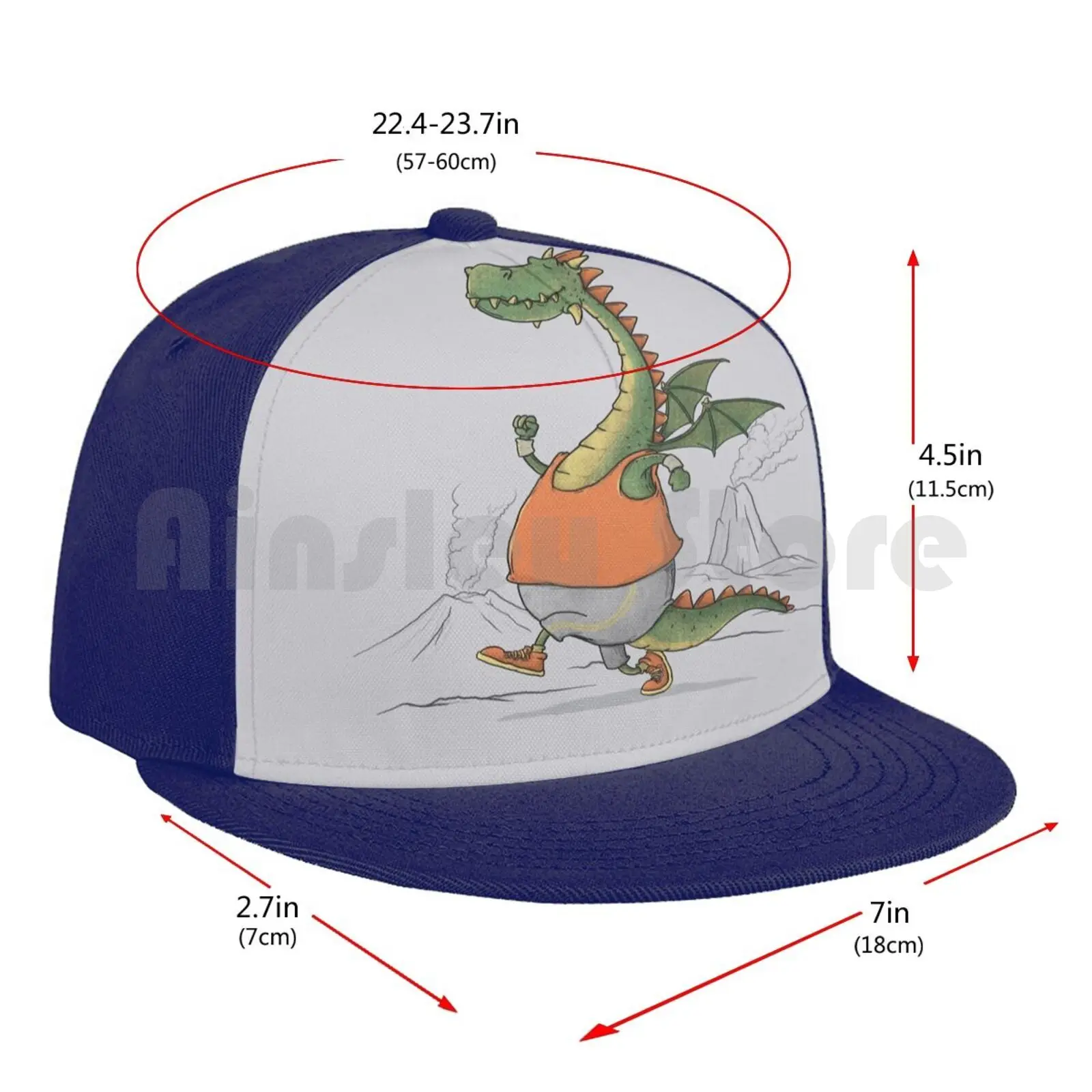 

Morning Run Baseball Cap Unisex Mesh Casual Print Adjustable Running Morning Mountain Dragon Sport Athletic Funny Animal