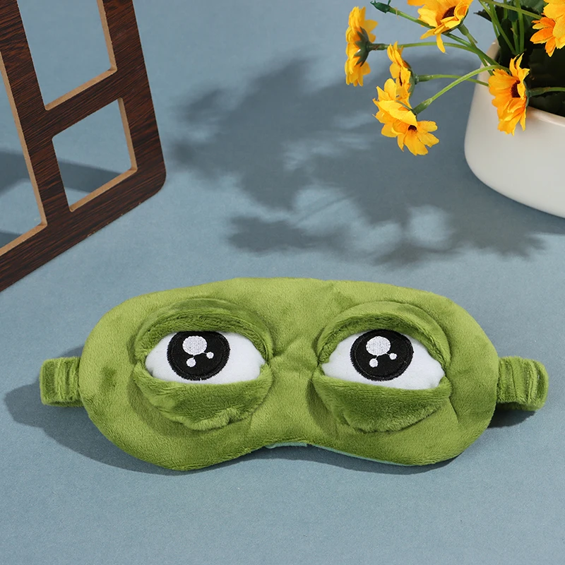 

1Pcs Eye Mask Cover With Ice Bag 3D Frog Sleep Mask Rest Travel Relax Sleeping Aid Blindfold Cover Eye Patch Sleeping Mask