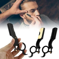 2 colors 1 pcs finger ring razor without blade straight edge razor eyebrow razor men straight razor beard cleaning facial repair