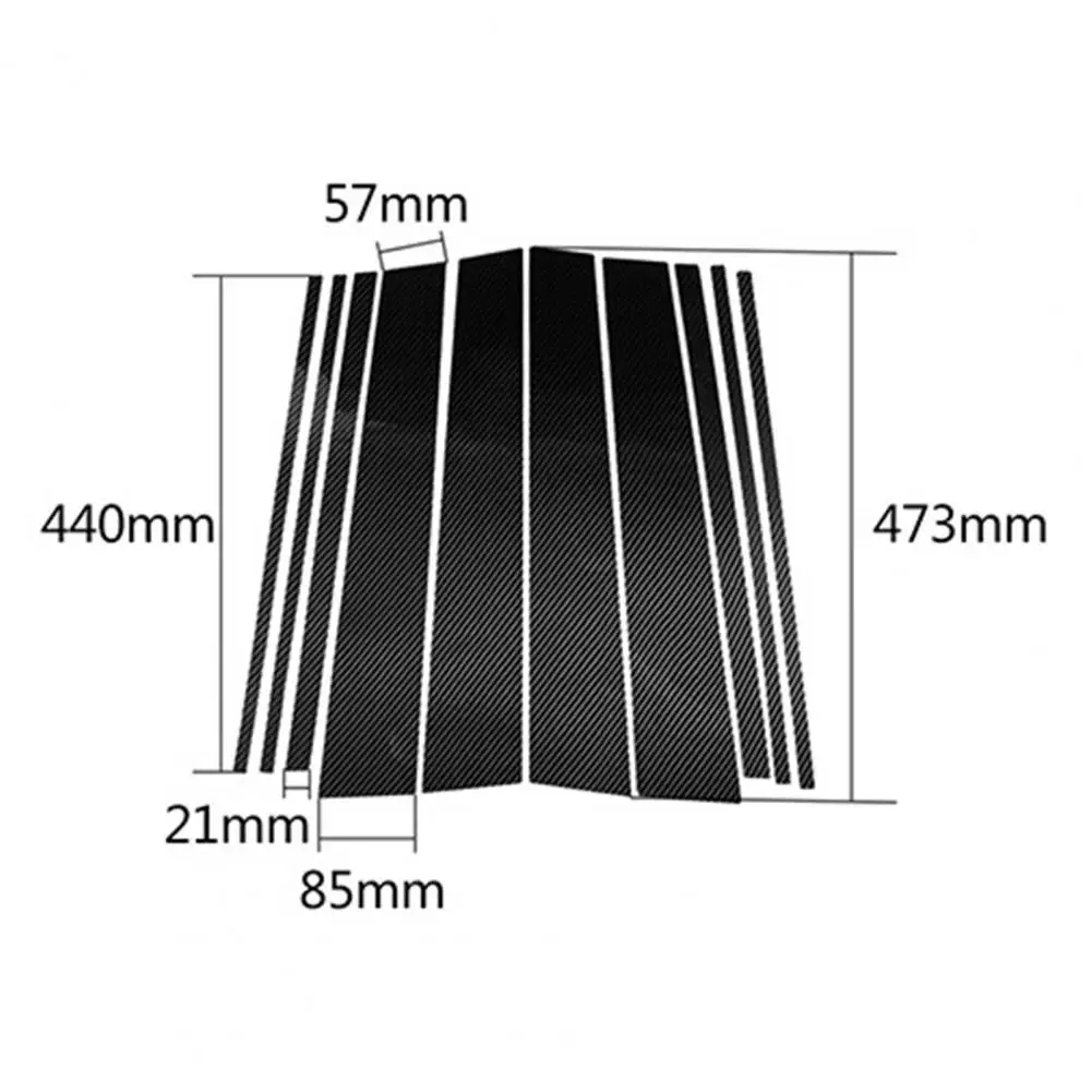 

10Pcs Window B-pillar Door Post Stickers for Toyota Land Cruiser Prado 2010-2018