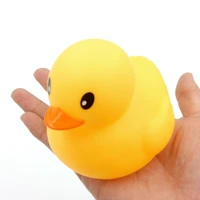 1 pc 11cm cute baby water bath toy rubber race squeaky talking big yellow duck kids bathing toys for children birthday gifts