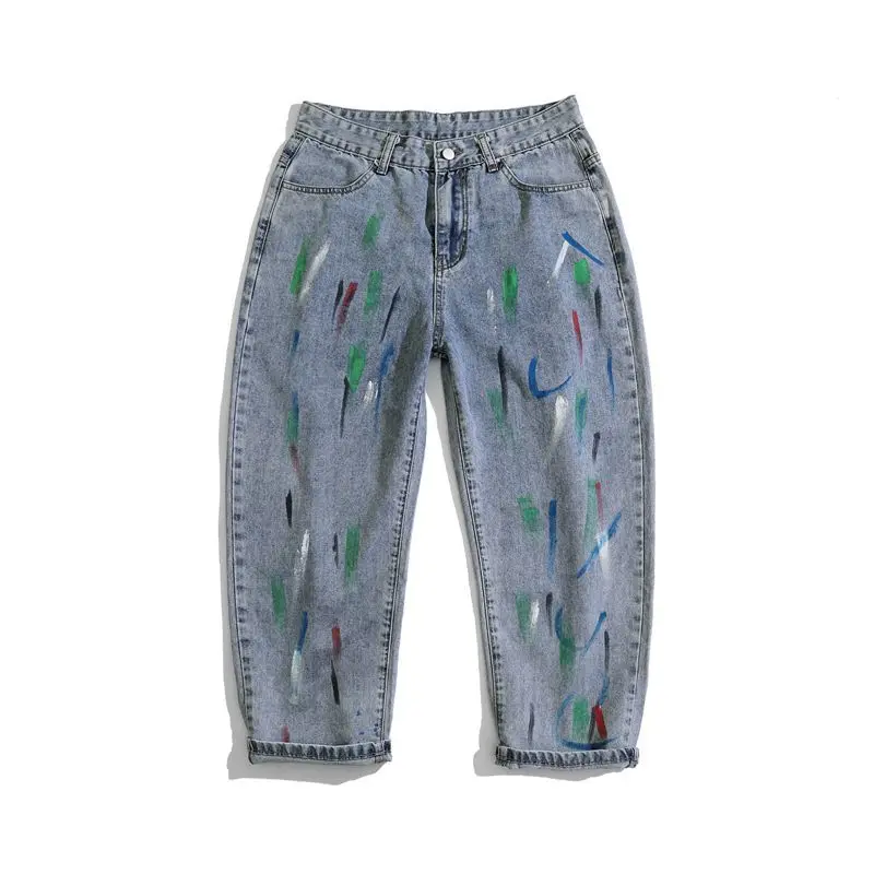 2019 весна и осень Новый Hong стиль популярно среди молодежи джинсы мужские