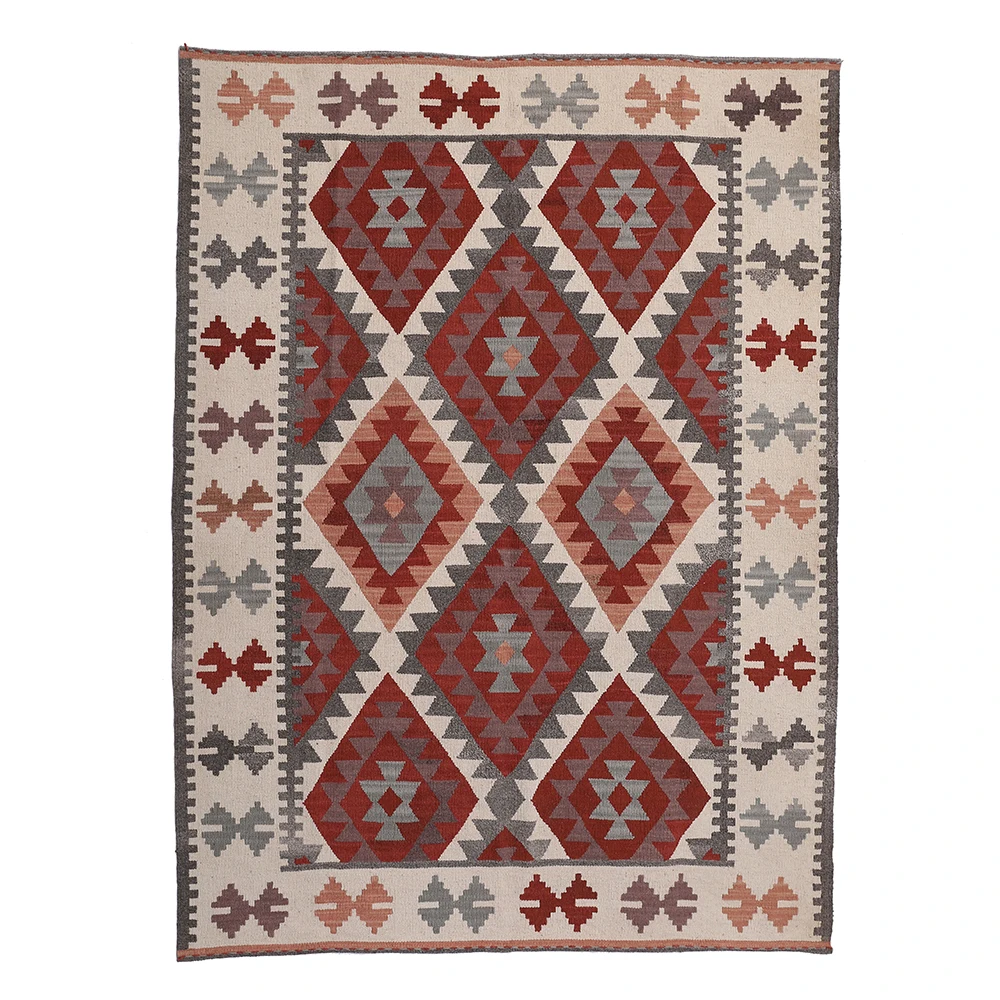 

INDIA MANUAL WOOL KILIM WIND GEOMETRY CARPET A LIVING ROOM BEDROOM TEA TABLE BEDSIDE CARPET TAPESTRYGC193KILYG40