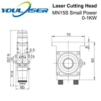 YOULASER WSX 0-1KW MN15S Small Power Fiber Laser Cutting Head Max Laser Power 1000W for Metal Cutting