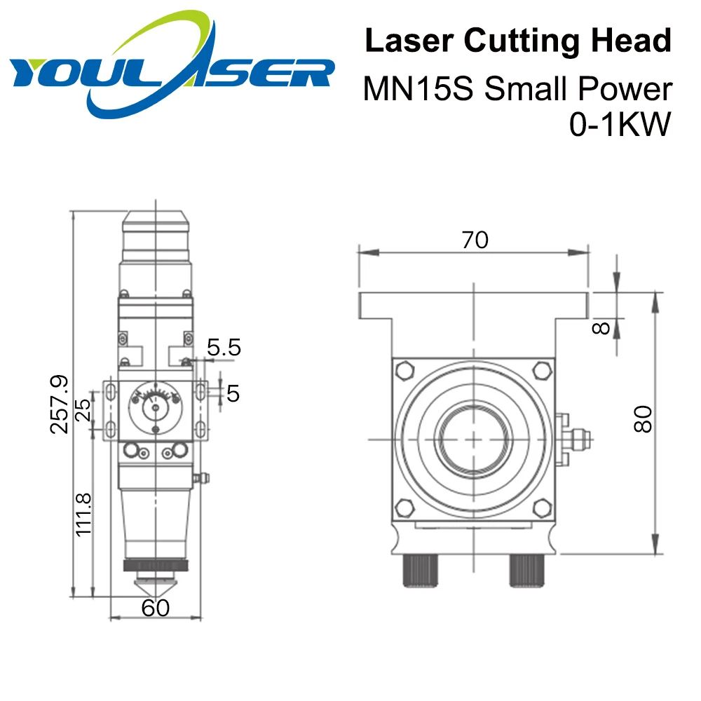 YOULASER WSX 0 1 кВт MN15S малая мощность волоконная Лазерная режущая головка