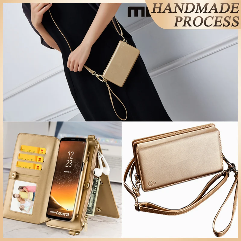 Роскошный кожаный чехол Musubo для Samsung Galaxy Note 9 чехлы S9 Plus S8 + Модный кошелек девочек