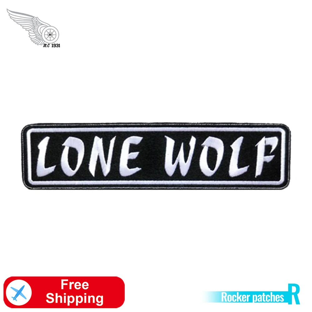 Нашивка С Вышивкой Text Lone Wolf наклейки на одежду для байкеров и мотоциклов