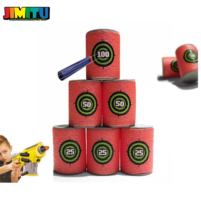 JIMITU 6 шт. мягкие пули из ЭВА для стрельбы Дротика Nerf N strike Elite детские игрушки