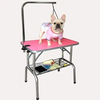 6045cm double x shape professional pet beauty table dog grooming table folding grooming desk with hanging rope pink blue